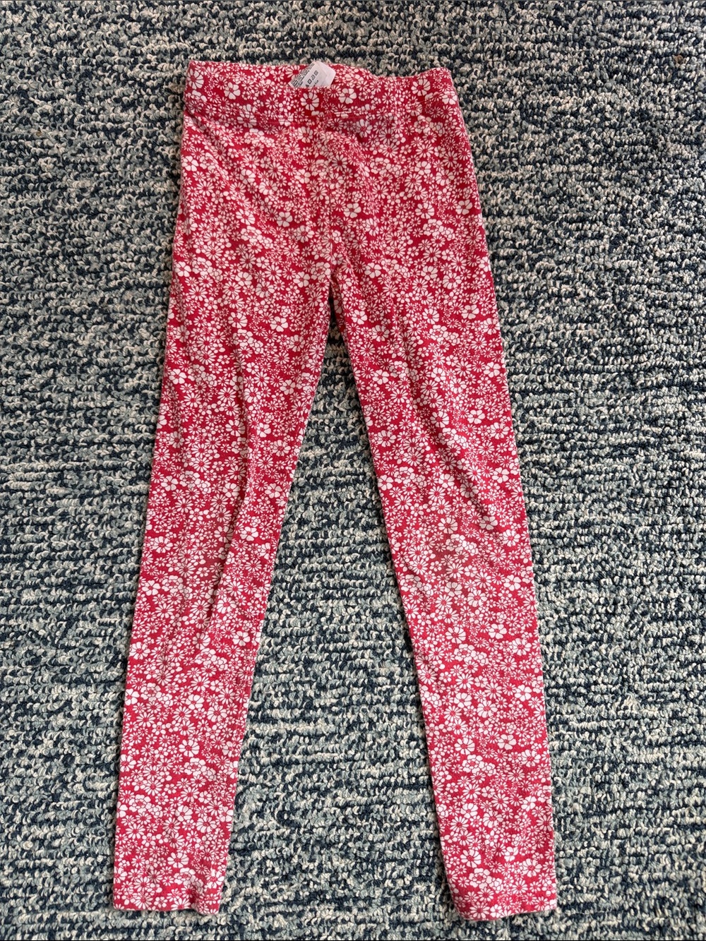 Crewcuts Red Floral Girls' Leggings, Size 10, No imperfections